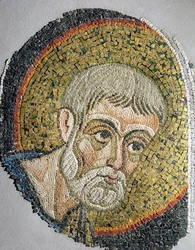 São João Batista: Fragmento de um mosaico da Basílica de Ursiana, a antiga Catedral de Ravenna (mosaico)